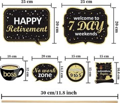 Vibrant 24 Pcs Retirement Party Centerpiece Sticks – Perfect for Any Celebration