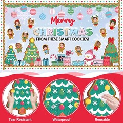 Christmas Gingerbread Cutouts DIY Photo Craft Bulletin Board Set Classroom Decor