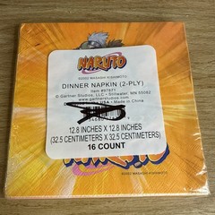 Naruto Shippuden Orange Birthday Napkins 16 Count New; 2002 Sealed Anime, Manga