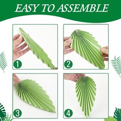 Fans Party Decorations Green Leaves for Decoration Palm Leaves Party Decorati…