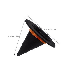 16Pcs Mini Black Felt Witch Hats Durable Halloween Bottle Topper Party Decor