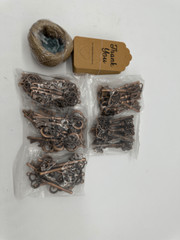 Party Favors Key with Burlap Rope and Thank You Note 50 ct Copper Keys NWT
