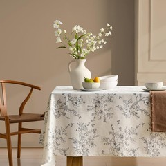 Rustic Linen Table Cloth Rectangle Tables Farmhouse Vintage French Floral Tablec