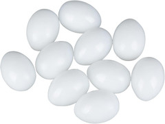 10Pcs Solid Parrot Plastic Fake Eggs Realistic, Simulated Fake Bird Eggs for Hat