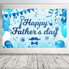 JOZON Backdrop Banner for Happy Fathers Day 70 x 43 Inch Large Size Banner for