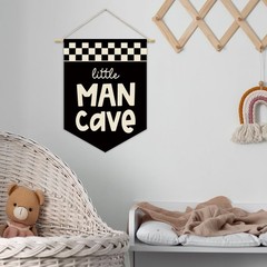 Boy Room Decor,Playroom Car Decor,Little Man Cave Canvas Banner for Toddler B…