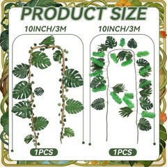 Suncalla 2 PCS 10ft Jungle Party Decorations, Ivy, Tropical Vines