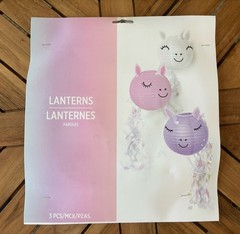 Enchanted Unicorn Paper Lanterns Birthday Party Decoration Pack Of 3