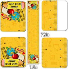 Welcome Back to School Table Runner First Day of School Party Decorations Pencil