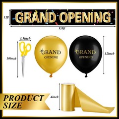 Grand Opening Ribbon Cutting Ceremony Kit Grand Opening Banner Decorations wi…