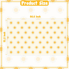3Pcs Retro Boho Sun Birthday Here Comes the Son Party Tablecloths Disposable Pla
