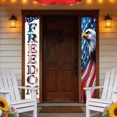 Door Covers Banner U.S. Independence Day 71×12 Inches 2Pcs Polyester God Bless A