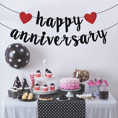 Happy Anniversary Banner Anniversary Party Decorations We Still Do Happy Wedding