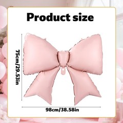 2pcs Large Bow Balloons, Bow Themed Party Decorations Elegant Coquette Balloo