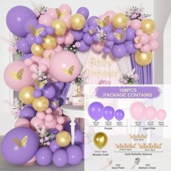 Light olive green blue Beige Metallic Gold Balloon arch kit for party decoration