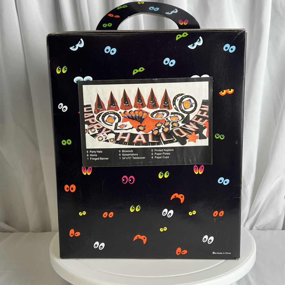 NIB Happy Halloween Theme Party Supply Kit w Banner 44 Pieces Including Banner