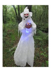 Halloween Non Animated Standing Witch Scary Light Up Eyes Party Prop Decoration⭐