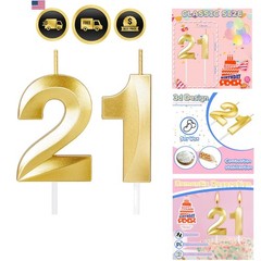 Luxury Smokeless 21st Birthday Candles – Ideal for Parties and Anniversaries