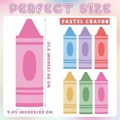 Decorative Back to School Crayon Signs 31.5 Inch, Classroom or Yard, Multi-Co…