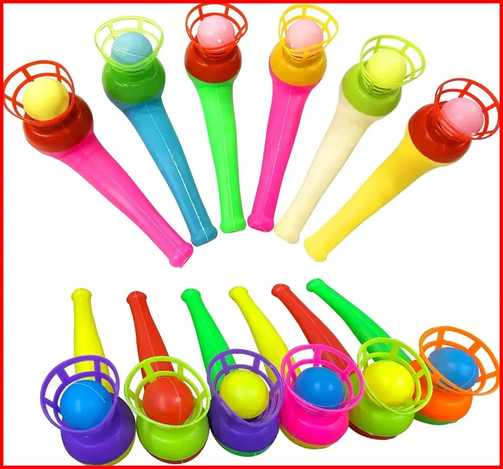 3/50Pcs Floating Ball Balance Blow Pipe Party Favor Birthday Carnival Game