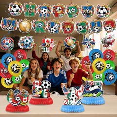 2026 World Cup Soccer Party Decorations Kit, Football Theme Decorations with Ban