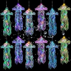 Jellyfish Decor – 12 Pcs Jellyfish Lanterns for Under the Sea Decorations,