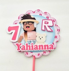 Personalized Roblox Girl Cake Topper