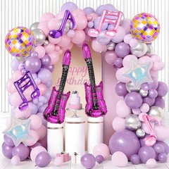 10Pcs Music Balloons Party Decorations – 33 Inch Guitar Balloons for Music Th…