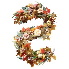 Fall Garland with Lights, 6 FT Leaves Vine 1 Pack 6 Ft, Floral