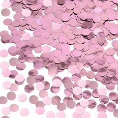 50g Metallic Foil Round Confetti 15mm Glitter Dot Sequins Pink 1.76oz