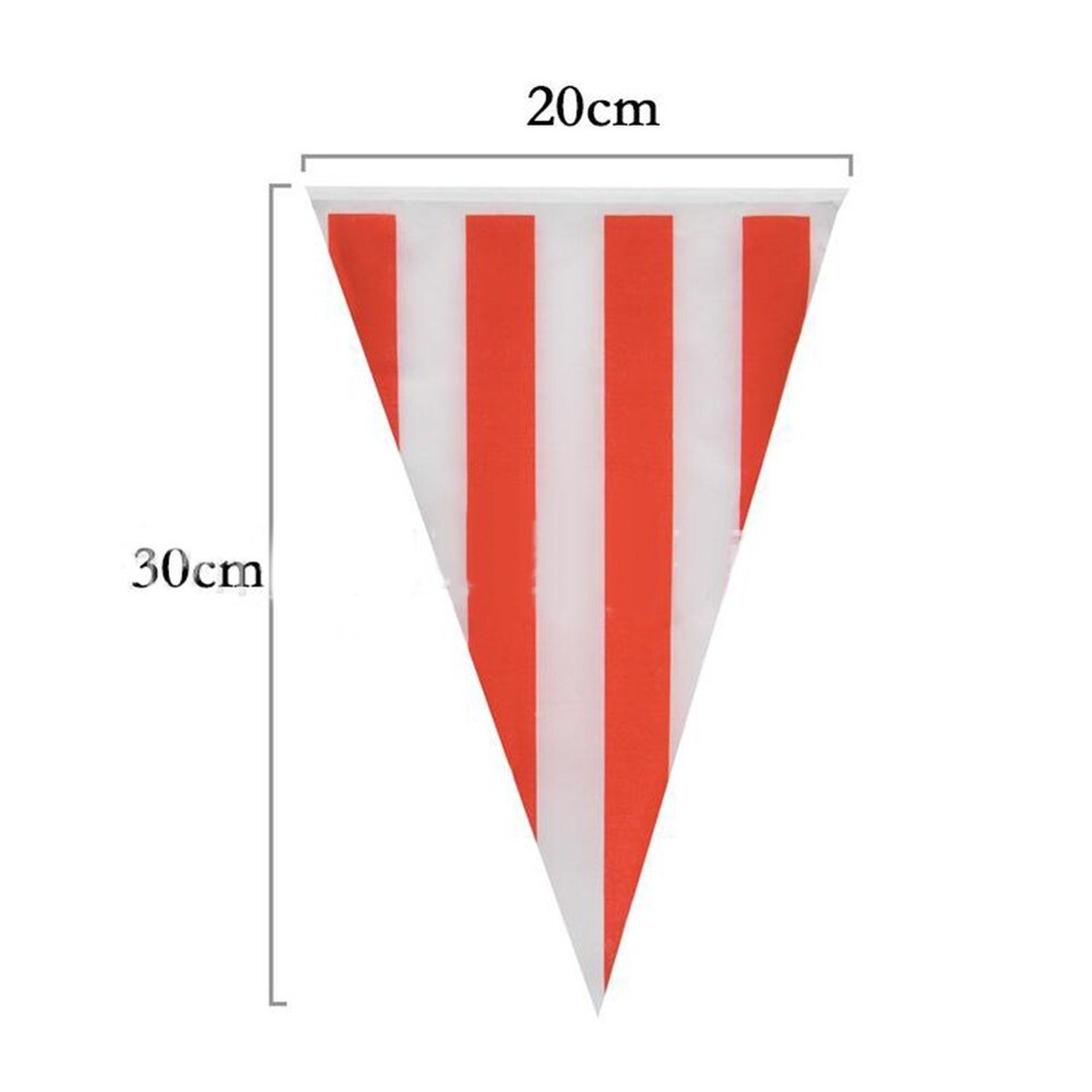 10/30M Carnival Theme Party Decorations Red And White Striped Pennant for ban
