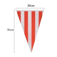 10/30M Carnival Theme Party Decorations Red And White Striped Pennant for ban