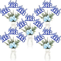 24 Pcs 2026 Graduation Decorations Class of 2026 Graduation Centerpiece Sticks D