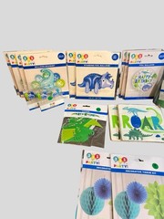 Dinosaur Birthday Party Supplies Bundle Balloons Decor Plates Tablecloth Lot NEW