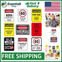 Cheerful 60th Birthday Signs – 9 Durable Cardboard Decorations for Celebrations