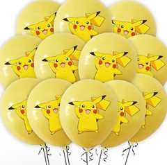 24pcs Pokemon Balloons Birthday Pikachu Costume Party Supplies