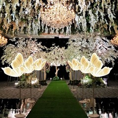 2PC LED Light Wedding Butterfly Floor lamp Creative Butterfly Ceiling Lamp Props