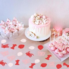 100 Pcs Strawberry Confetti, Happy Birthday Colorful Paper Scraps Strawberry …