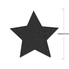 Glitter Black Star Hanging Garland – Twinkle Paper 2.8″ (7cm),