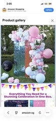 Baby Shower Shimmer Backdrop – Pink Light Blue Silver Foil