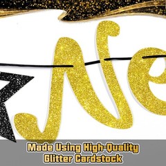 Happy New Year Banner Glitter, NO DIY | New Years Eve Party Decorations Supplies