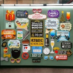 Retirement Photo Booth Props – 41-pc Photobooth Kit with 8 x 10-Inch Sign 60 …