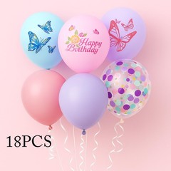 7th Birthday Decorations for Girls – Butterfly Theme Party Supplies with Butt…