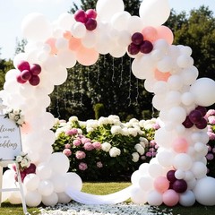 154pcs White Balloons Different Sizes 18 12 10 5 Inch Latex Balloons Garland …