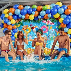 Pool Party Decorations, Summer Beach Pool Themed Birthday Party Supplies with…