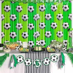 Stunning Green Soccer Party Fringe Curtains – Includes Banner 3.3×6.6ft
