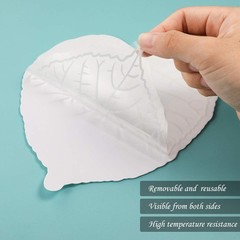 Boao 40 Pieces Large Size Anti-Collision Window Stickers Leaf Shape Friends