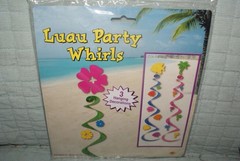 Beistle Luau Whirls Hanging Decorations New Fast Shipping Flower Fish Palm Tree