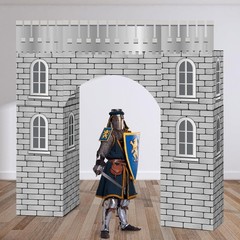 9 Pcs Medieval Party Decorations Knight Cardboard Castle Playhouse Large Medi…