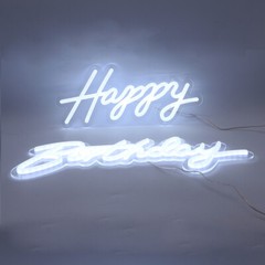 Happy Birthday LED Neon Lamp Integrative Hanging Sign Party Home Decor